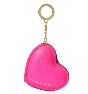 VICTORIA’S SECRET Heart Pouch Keychain, Hot Pink - New with Tags - Picture 1 of 1