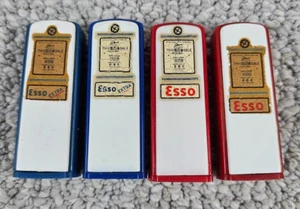 Lot 4 (2 Sets) Esso Gas Plastic Advertising Salt & Pepper Shakers - Red & Blue - Picture 1 of 4