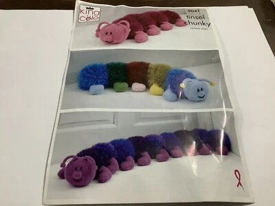 CENTIPEDES (3 designs) in Tinsel Chunky Yarn, KING COLE + 4 Balls Tinsel Yarn - Image 1 of 4