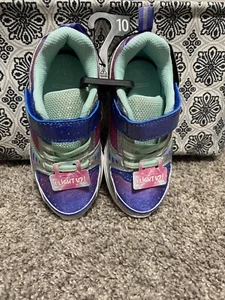 Neu mit Etikett Mädchen Athletic Works leuchtende Turnschuhe Schuhe ~ Größe 10 - Bild 1 von 3