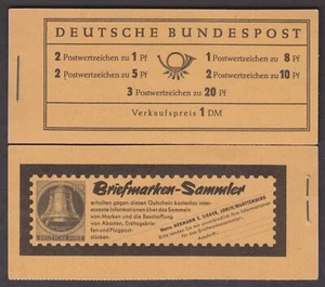 RFA 1958/1960 Cuaderno de sellos MH 4 Y nuevo ** Heuss lieg. WZ. Michel 90,00 € - Imagen 1 de 1