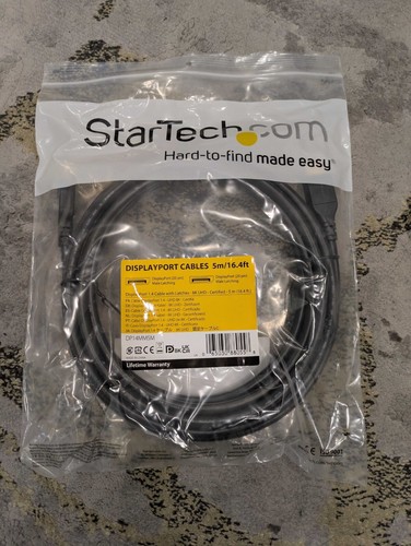 Startech Displayport Cable - 5 m./16.4 ft. - 2x Male Latching - 8K UHD ...