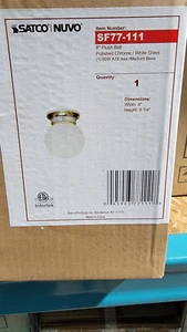 Nuvo Lighting Single Light 8" Flush Mount Ceiling Fixture | Chrome | SF77-111 - Picture 1 of 2
