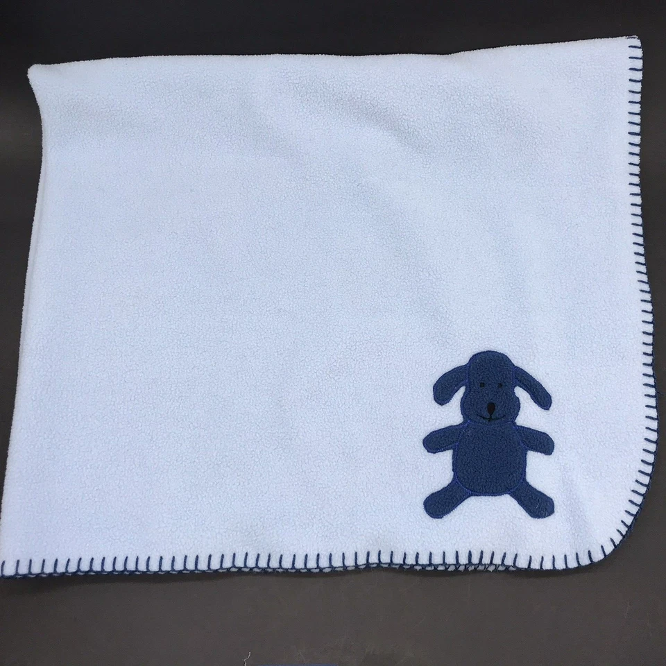 Blankets & Beyond Baby Blanket Puppy Dog Blue Fleece - Image 1 of 4