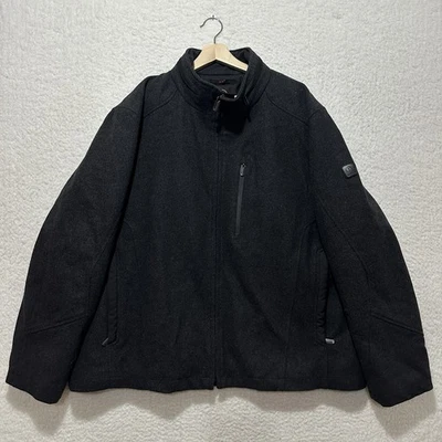 TUMI T-TECH Essential Gear Men’s Wool Blend Charcoal Hood Coat Jacket Size 2XL - Image 1 of 4