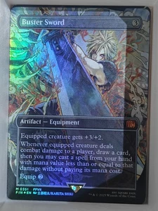 MTG FINAL FANTASY Buster Sword R - Foil And Non Foil- Borderless Near Mint 0351 - Picture 1 of 2
