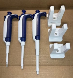 Pipette Rainin L-20 + L200 + L-1000 LTS + 3x ganci magnetici HU-M3 - Foto 1 di 2