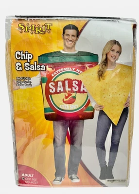 Adult Chips and Salsa Couple's Halloween Costume One Size Mexican Food MSPR $50 - Image 1 of 4