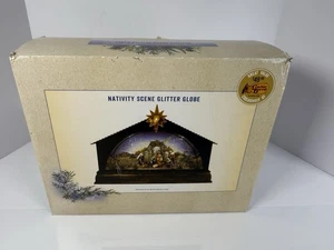Cracker Barrel Nativity Scene Glitter Globe Light-up Motion Christmas - Picture 1 of 5