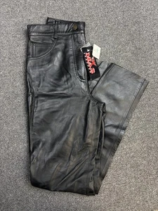 Neu mit Etikett Mas Leder Damen Biker Motorrad Reithose Größe 10 schwarz Echtleder - Bild 1 von 13