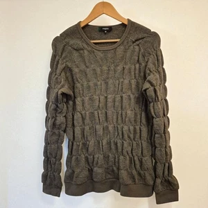 Designworks London Damen Struktur Pullover EU 48 XL Wolle Grün Langarm Japan " - Bild 1 von 9