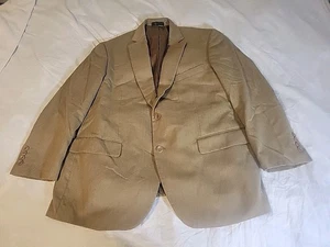 Pronto Uomo Mens Sz 40S Brown Herringbone Blazer Sport Coat Suit Jacket 40 Short - Picture 1 of 12