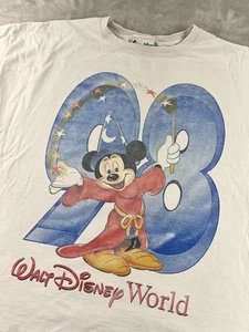 Rare Vintage WALT DISNEY World Mickey Mouse 98 Wizard 1998 T-Shirt 90s White XL - Bild 1 von 9