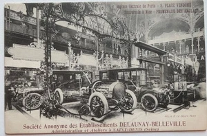 1910s Litho Postcard Société Anonyme des Etablissements Delaunay-Belleville Cars - Picture 1 of 3