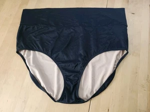 LL Bean Womens Sz 24W Black Swim Bathing Suit Brief Bottoms UPF 50, High Waist - Picture 1 of 11