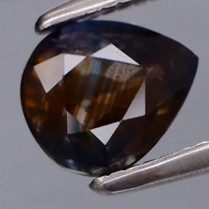 0,90Ct. Edel Edelstein Natur Blau Gelb UNGEHEIZT Saphir Tansania Guter Glanz! - Bild 1 von 4