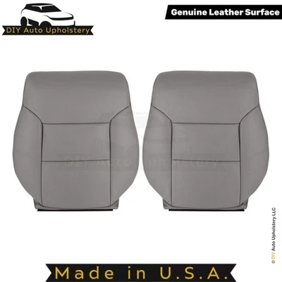 Fundas de asiento delanteras de repuesto grises de cuero genuino para Toyota Sienna 1998-2003 Foto 1 de 4