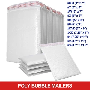 200PCs Poly Mailer Bubble Mailers 4 Layers Padded Envelopes Self Sealing - Picture 1 of 30