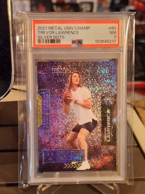 2021 Skybox Metal Universe Champions - Trevor Lawrence #60 Silver Dots /299 (RC) - Image 1 of 4