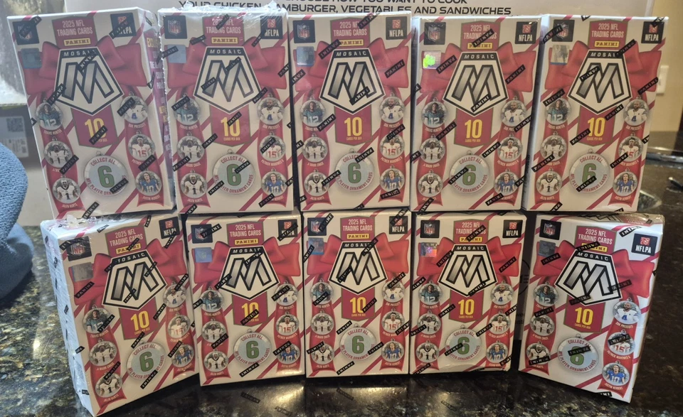 2025 Panini Mosaic Football Christmas Ornament Box (LOT OF 10 ) Factory Sealed - Image 1 of 1