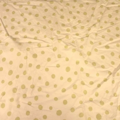 Простыня на резинке для детской кроватки Pottery Barn Kids 100% хлопок зеленая в горошек - Изображение 1 из 4