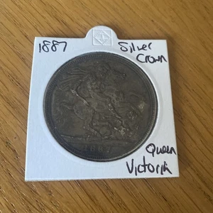1887 Queen Victoria Jubilee Head Silver Crown (27033) - Picture 1 of 4