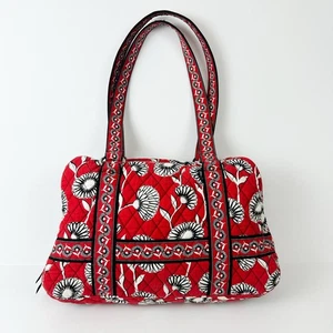 Vera Bradley DECO DAISY Floral Schultertasche Handtasche ROT & WEISS - Bild 1 von 12