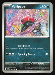 Venipede 115/167 Regular Near Mint Pokemon TCG Twilight Maquerade TWM - Picture 1 of 1