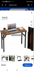 Kleiner Computertisch Klapptisch - 35,8" klappbarer Bürotisch, ohne Montage, pro - Bild 1 von 1