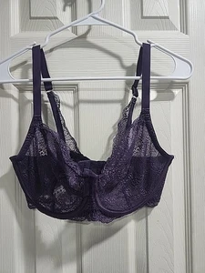 Adore Me BH Damen Gr. 34DDD Hannalee Full Coverage Spitze Dessous Lila   - Bild 1 von 12