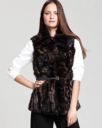 !! ELIE TAHARI СТРИЖЕННЫЙ МЕХ ЖИЛЕТ!! УЖЕ РАСПРОДАНО ДЛЯ 2023 @ BERGDORF $1698 - Изображение 1 из 2