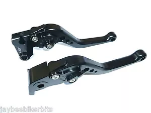 SUZUKI SV650 S 1999-2009 SHORT BRAKE AND CLUTCH LEVER SET BLACK RACE TRACK ROAD - Picture 1 of 9