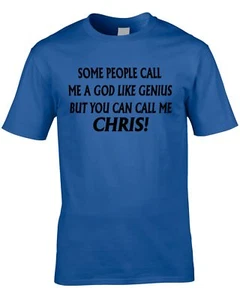 Chris T-Shirt lustig Jungen Herren personalisieren beliebiger Name Geschenk Jungen Christophorus 50. - Bild 1 von 4