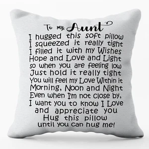 Hug This Pillow Until You can Hug me Quote Throw Pillow Covers 18x18 - Picture 1 of 3