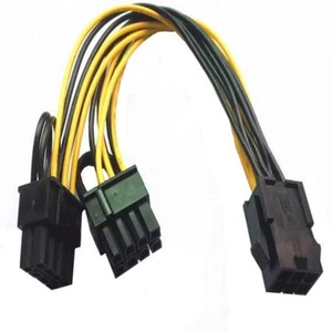6-pin (6-pin/8-pin) Cable Adapter Power Supply Splitter Cable Power Splitter - Picture 1 of 9
