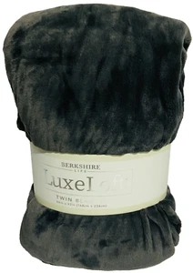 Berkshire Life Twin Luxe Loft Blanket - (66in. x 92in) Gray - Picture 1 of 2