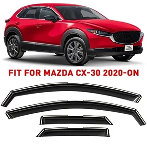 Rain Guards Vent Visors Shade for 2020-2025 Mazda CX-30 SHATTERPROOF - Picture 1 of 8