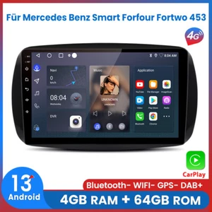 Für Mercedes Benz Smart Forfour Fortwo 453 Autoradio Carplay 4+64GB GPS SWC DAB - Bild 1 von 14