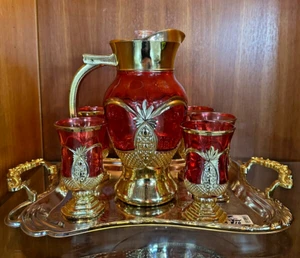 Imperial 7pc Set | Red with Pineapples - Picture 1 of 10