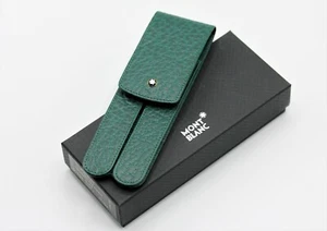 Montblanc Lederetui für 2 Schreibgeräte / Dunkelgrün / Id.: 46101 / Selten / NEU - Bild 1 von 6