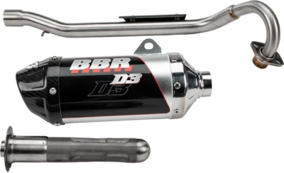 BBR Motorsports D3 Full System SS/AL/CF Honda 2000-2022 CRF50F/XR50R Muffler - Image 1 of 3