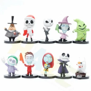 10pcs/set Nightmare Before Christmas Jack Skellington Figure Model Toys No Box - Picture 1 of 5