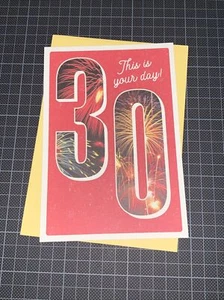 Hallmark 30. Happy Birthday Karte: Feuerwerk perfekter Tag Feel Important Excited - Bild 1 von 6