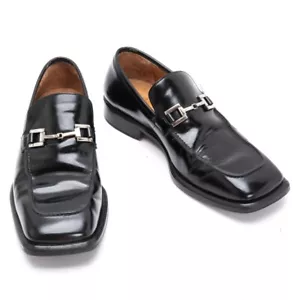 GUCCI Horsebit Leather Loafers Size 40E(K-125905) - Picture 1 of 12