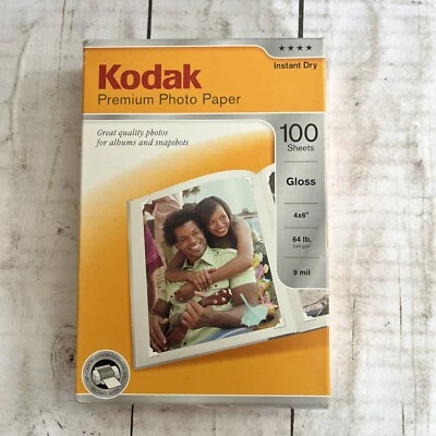 Kodak Premium Photo Paper 4" x 6" Instant Dry Gloss 100 Sheets Inkjet Printers - Image 1 of 3