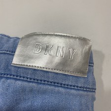 DKNY Jeans Embroidered Light Blu Wash Fitted Stretch Denim Pants Women's Sz: 14