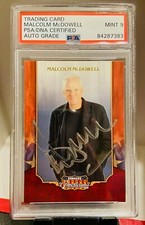 2009 Donruss Americana SIGNED Malcolm McDowell Card Clockwork PSA DNA Auto #42