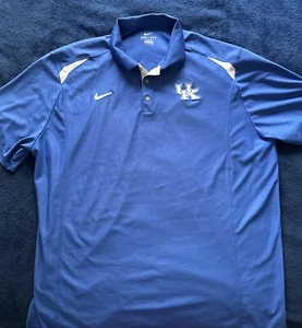 Nike Polo University of Kentucky Wildcats Elite Mens Size 3XL Blue Dri Fit - Picture 1 of 5