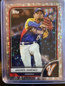 2023 Topps World Baseball Classic WBC Cracked Ice #48 Andres Gimenez /99 Ki - Picture 1 of 1
