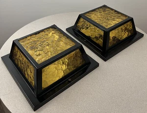 Pair Vintage Mid Century Author Umanoff Union Made Circa 1960s Lamp Fixtures - Picture 1 of 12
